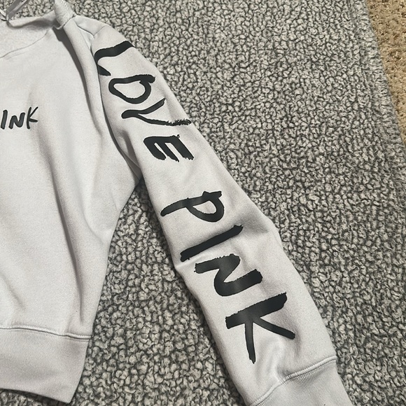 PINK - light blue off shoulders sweater Crop top - Picture 3 of 6